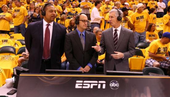 Mark Jackson, Jeff Van Gundy and Mike Breen