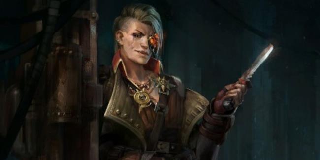 a knife-wielding portrait option for the lord captain in warhammer 40k: rogue trader