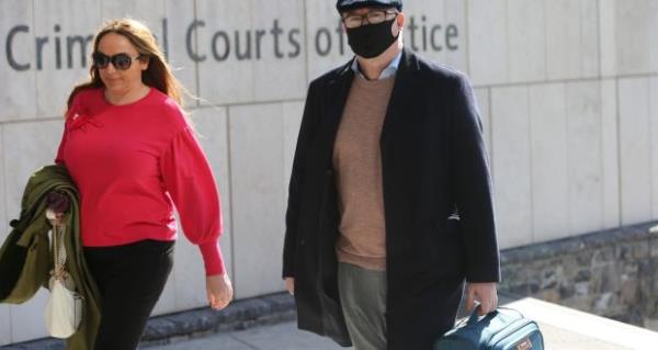 Michael Lynn and his wife Brid arriving at the Dublin Circuit Criminal Court on Tuesday wher<em></em>e Mr Lynn’s trial is continuing. Photograph: Collins Courts