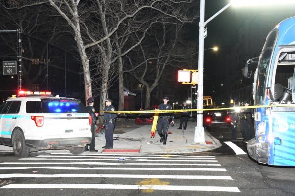 A motorist slammed into an MTA bus that was headed east on Lorimer Street, police said. 