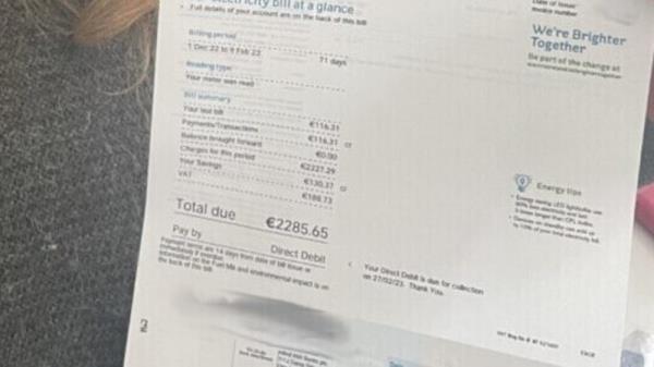 'Annual household electricity bills doubled from a typical 1,000 per year in 2020 to now over 2,000 per year.'
