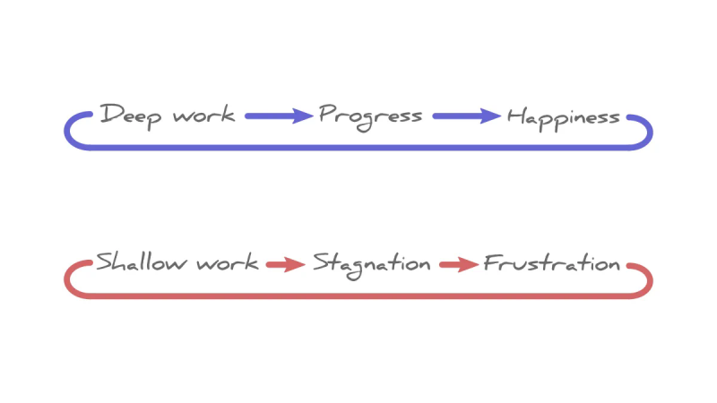 cal newport quotes-visual deep work progress happiness shallow wisdom