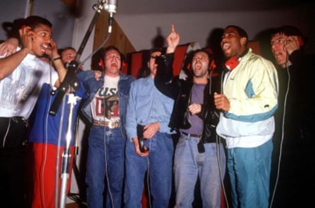 England players record World in Motion in 1990.