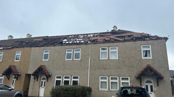Damage after storm Ciaran hit Jersey's Princess Place</p>

<p>　　Pictures sent via Hope Yeomans