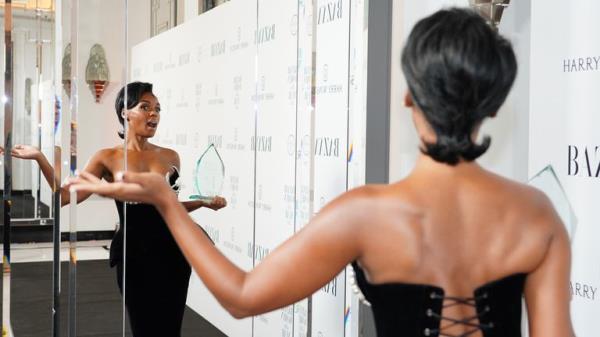 Janelle Mo<em></em>nae who won the Musician of the Year Award at the Harper's Bazaar Women of the Year 2023 awards at Claridges, London. Picture date: Tuesday November 7, 2023.