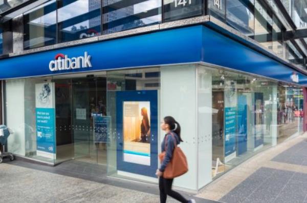 Brisbane, Australia - July 9, 2017: Citibank is the co<em></em>nsumer division of Citigroup. This branch is in central Brisbane.