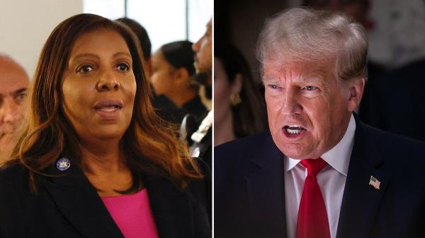 Letitia James and Do<em></em>nald Trump