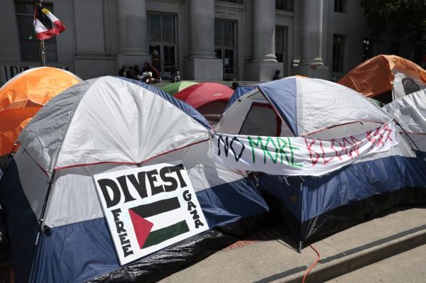 Students are protesting Israel's war in Gaza.