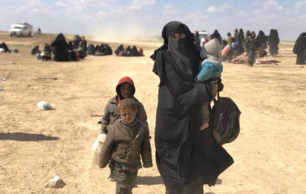 Children born in the Islamic caliphate somewher<em></em>e in the Syrian desert. Most of them remain in precarious prison camps in northeastern Syria. Credit: Jewan Abdi / IPS