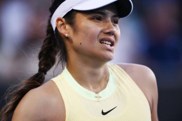 Mandatory Credit: Photo by James Gourley/Shutterstock (14297584dq) Emma Raducanu (GBR) during her first round match Australian Open, Day Three, Tennis, Melbourne Park, Melbourne, Australia - 16 Jan 2024