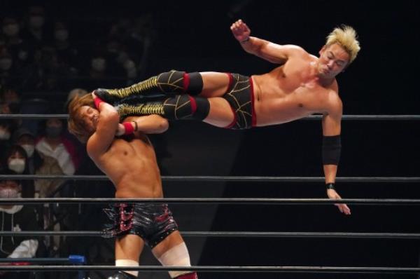 Kazuchika Okada and Tetsuya Naito compete in New Japan Pro-Wrestling 