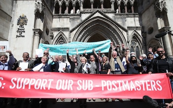 Former post office workers celebrated outside the Royal Courts of Justice after their co<em></em>nvictions were overturned in 2021, but the investigation into the Horizon scandal continues