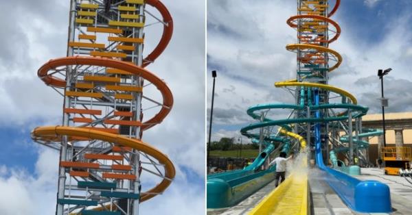The Rise of Icarus stands 145 feet tall and features five slides