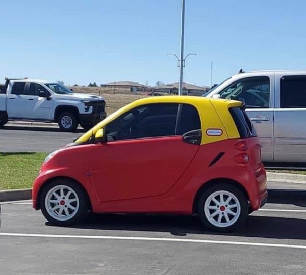 A picture of the Smart ForTwo, prior to its theft. Mike Ellison, supplied.