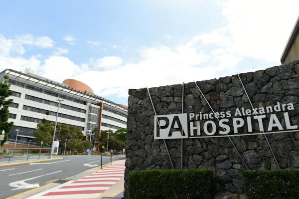 A view of the outside of the Princess Alexandra Hospital in Brisbane.