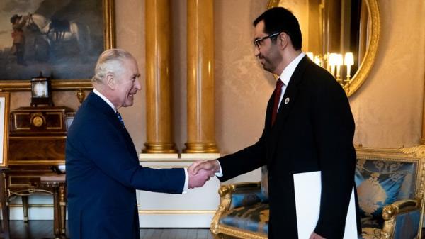 King Charles III receives Dr Sultan Al Jaber, UAE COP28 President and United Arab Emirates' Special Envoy for Climate Change, during an audience at Buckingham Palace, London, Britain, February 16, 2023. Aaron Chown/Pool via REUTERS</p>

<p>　　