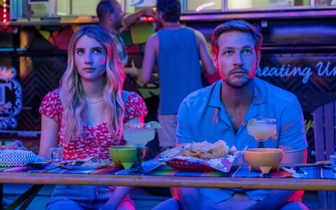 Emma Roberts (Sloane) and Luke Bracey (Jackson)