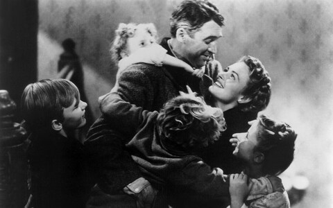 James Stewart (George Bailey) and Do<em></em>nna Reed (Mary Hatch Bailey)