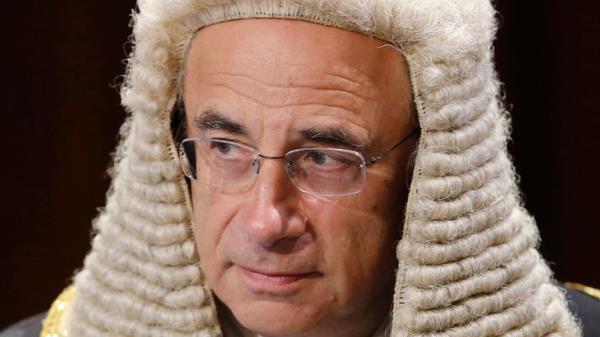 Lord Justice Sir Brian Leveson before the State Opening of Parliament, in the House of Lords at the Palace of Westminster in London.