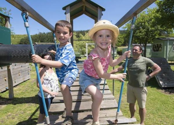 Kids playing in a playground
