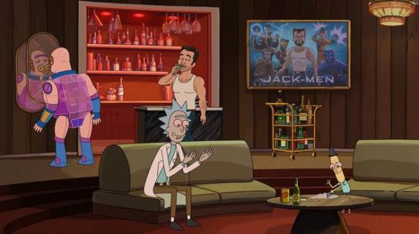 Hugh Jackman's Rick and Morty cameo went down a storm with fans. Credit: Adult Swim