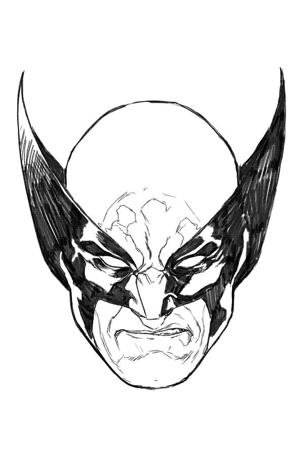 Cover image for WOLVERINE #45 MARK BROOKS HEADSHOT VIRGIN SKETCH VARIANT