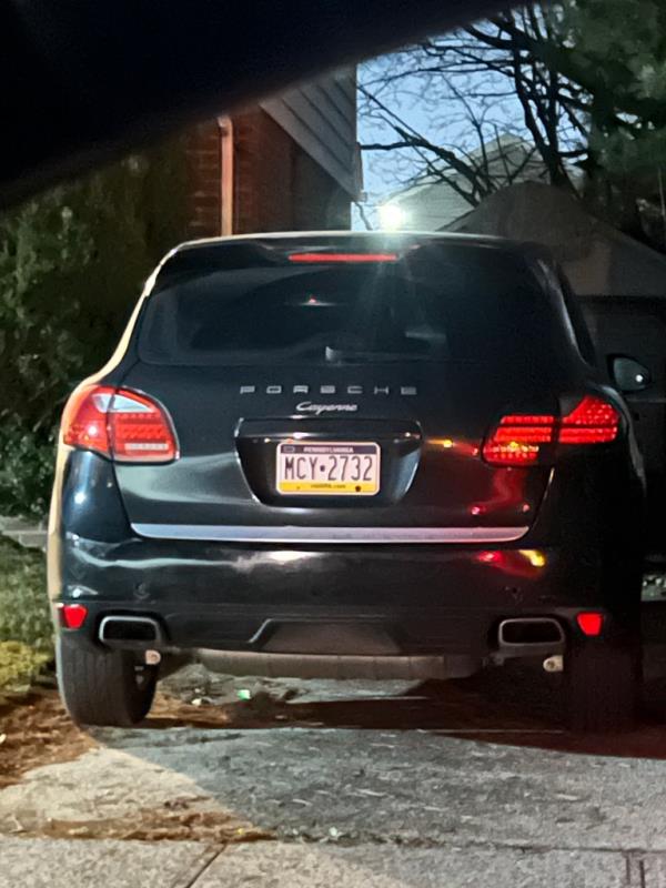 the couple's porsche