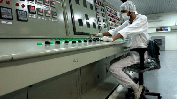 A 2007 picture of an Iranian technician working at a uranium co<em></em>nversion facility just outside Isfahan. Pic: AP