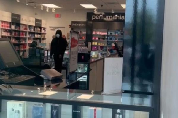 Security at the mall said the suspects jumped a fence after breaking out the back of the store and ran to Interstate 24.
