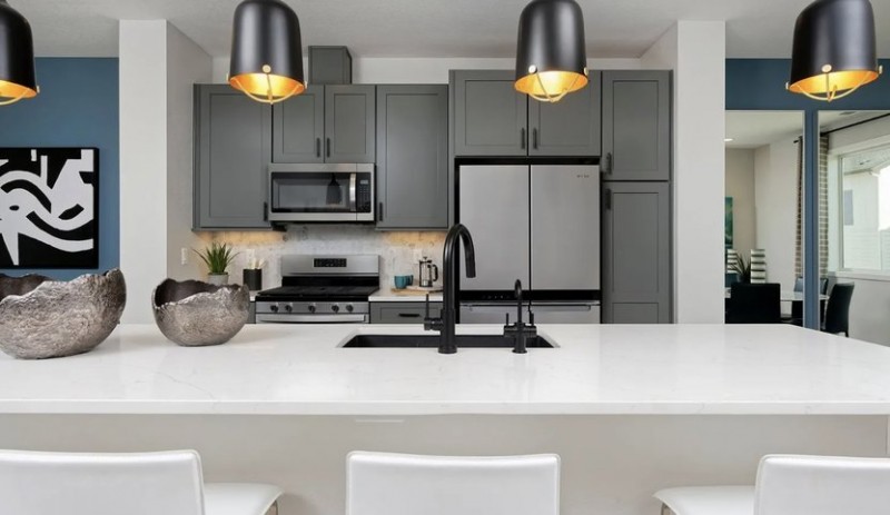 kitchen in new co<em></em>nstruction home in Denver, CO