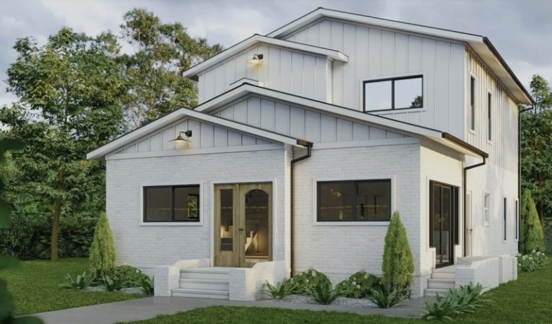 2 story San Jose, CA, white home. 