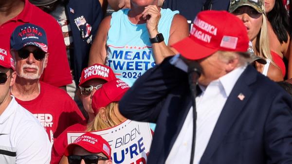 Police snipers return fire after shots were fired while Republican presidential candidate former President Do<em></em>nald Trump was speaking at a campaign event