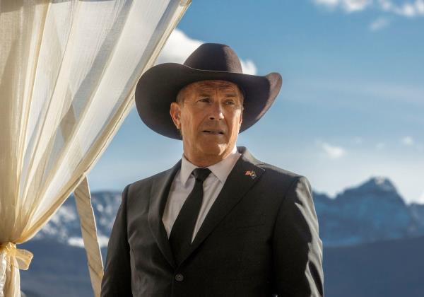 Kevin Costner's rough and tough cowboy patriarch character John Dutton on the Paramount epic 