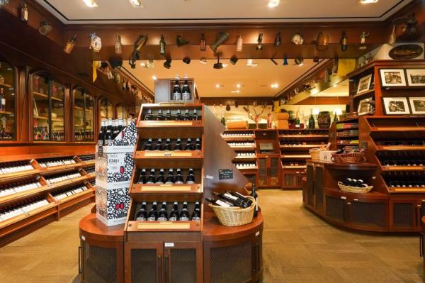 The interior of the store.