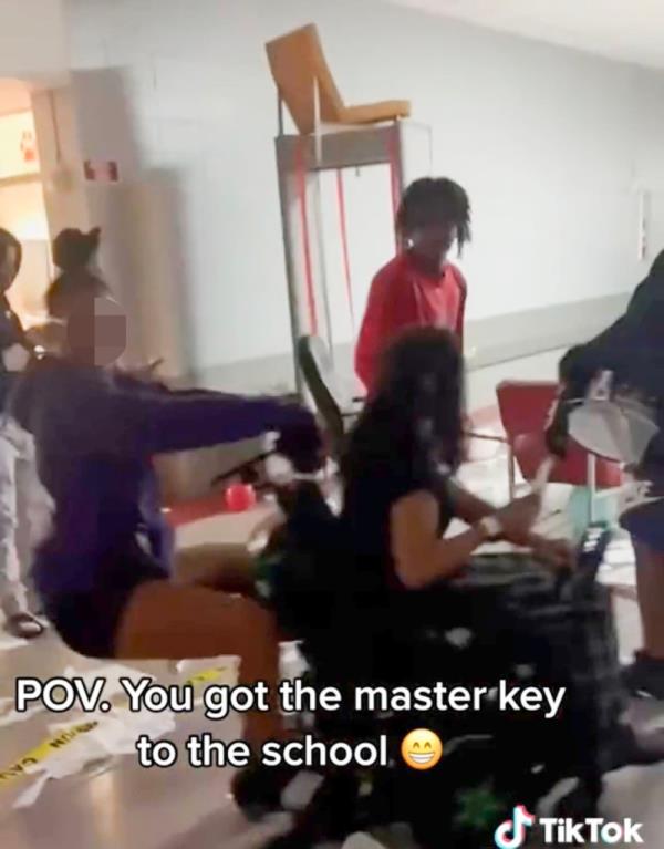Students during senior prank at Abbeville High School 