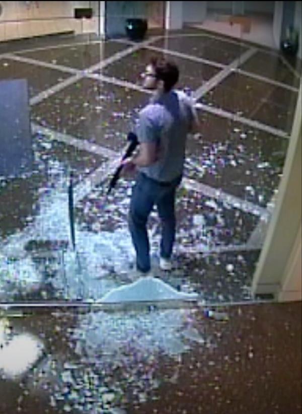 Sturgeon seen in a surveillance mage during his attack