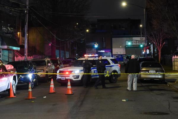 Police investigating a double shooting.