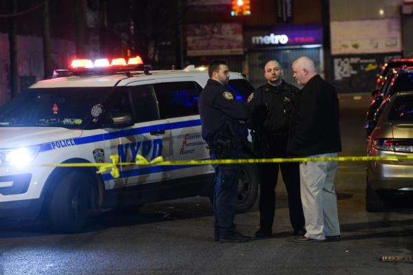 Police investigating a double shooting.