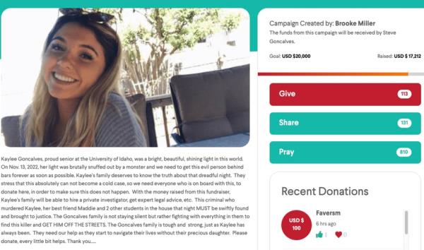 GiveSendGo for Kaylee Goncalves