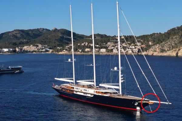 The Koru at anchor 
