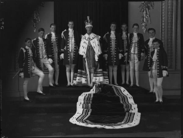 King George VI with his Pages of Honour