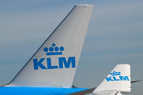 KLM aircraft at Amsterdam Airport Schiphol.