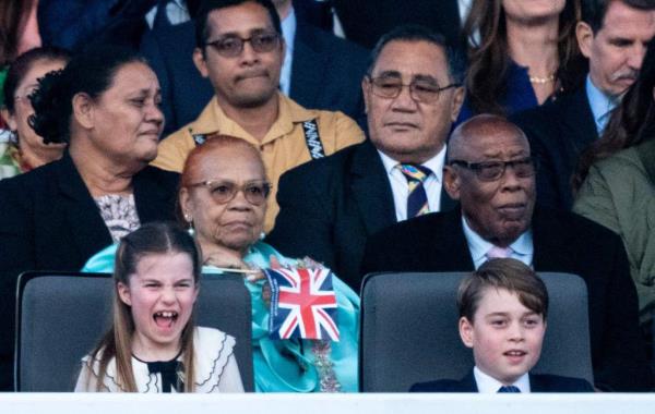 The royal singalong was just one of several ico<em></em>nic moments the young princess (left) and her brother Prince George (right) had over the coro<em></em>nation weekend. 