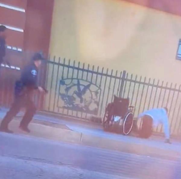 Anthony Lowe Jr. attempts to flee from cops in Huntington Park, California.