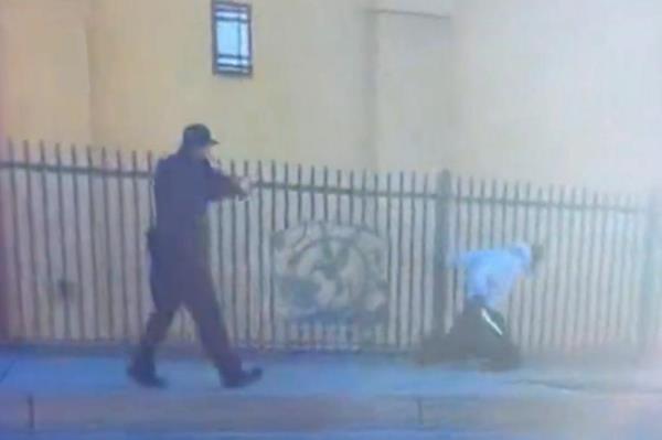 Anthony Lowe Jr. attempts to flee from cops in Huntington Park, California.