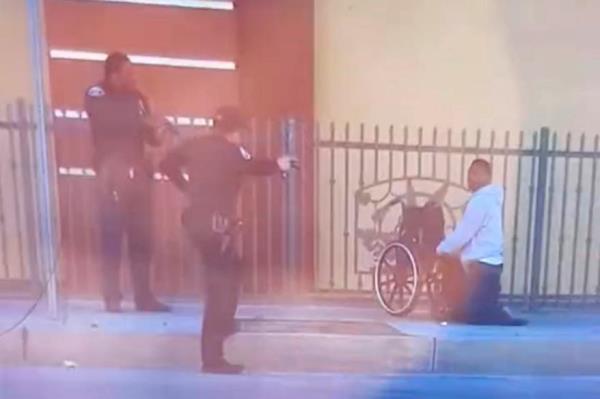 Anthony Lowe Jr. attempts to flee from cops in Huntington Park, California.