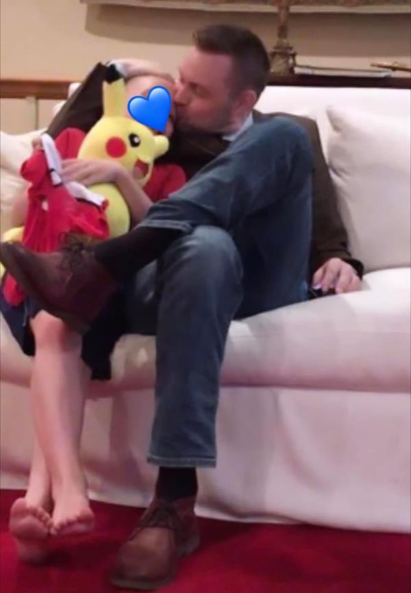 Dr. John Forsyth with one of his kids