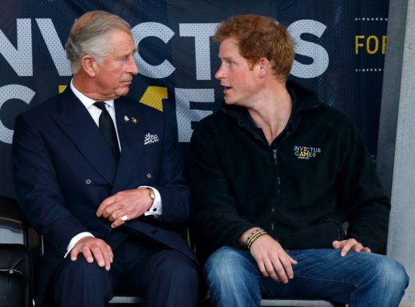 Then-Prince Charles & Prince Harry.