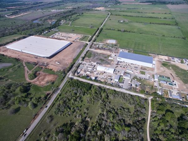 An aerial view of the area.