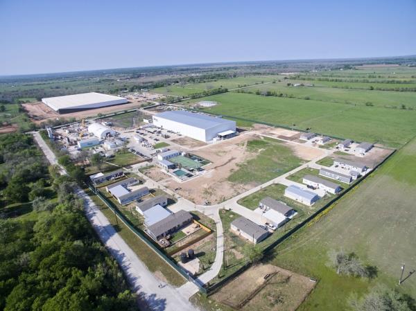 An aerial view of the town Elon Musk is building.